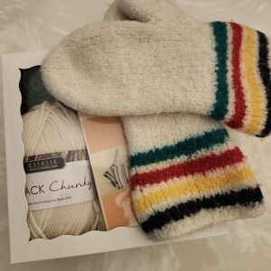 Knitting Felted Hudson Bay kit for mitts